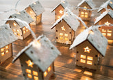 10 LED Wooden House String Lights 10 LED Wooden House String Lights